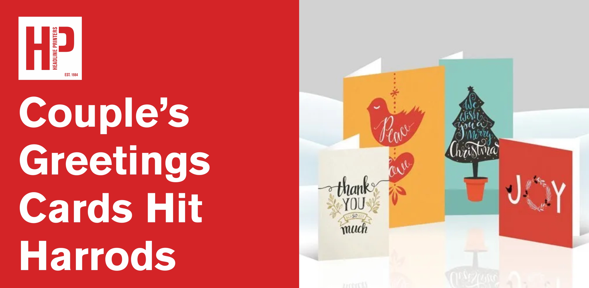 Couple’s Greetings Cards Hit Harrods