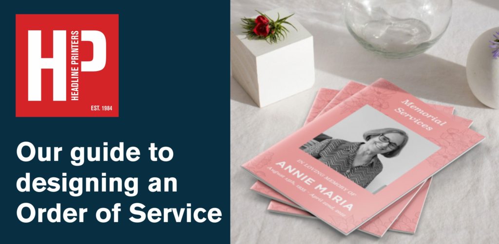 Our guide to designing an Order of Service