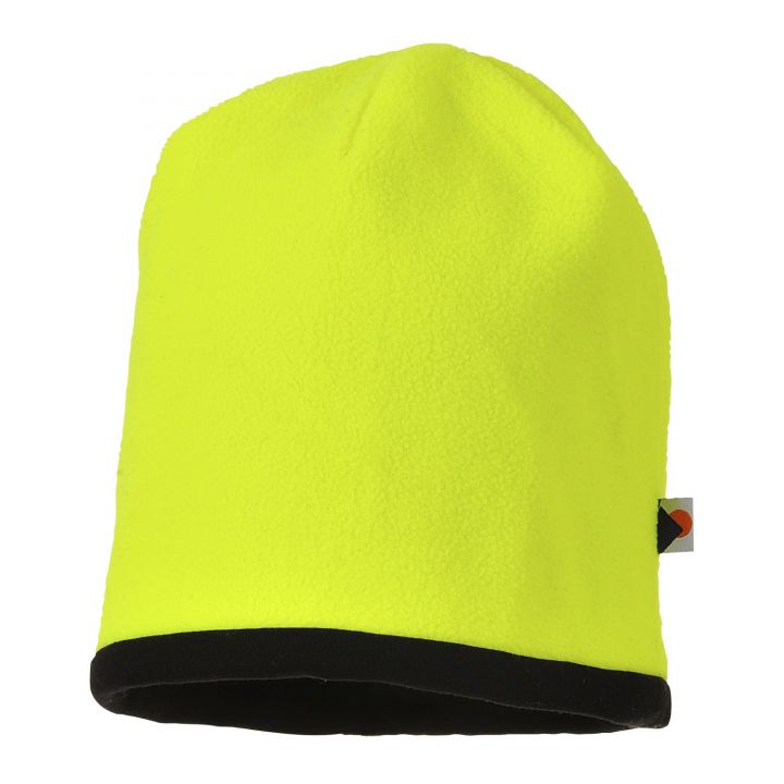 Portwest Reversible Hi-Vis Beanie Hat - Yellow & Black