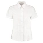Kustom Kit Women's Oxford Blouse Short Sleeved - White