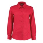 Kustom Kit Women's Workplace Oxford Blouse - Long Sleeved - Red