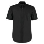 Kustom Kit Workwear Oxford Shirt Short Sleeved - Black