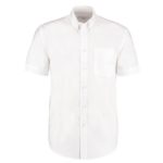 Kustom Kit Workwear Oxford Shirt Short Sleeved - White