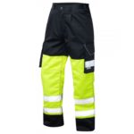 Leo Workwear Bideford Cargo Trouser - Yellow and Navy Blue
