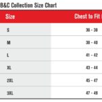 Men's Bodywarmers B&C Collection Size Chart