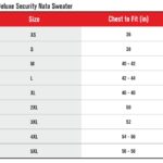 Orn Deluxe Security Nato Sweater - Size Guide