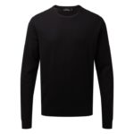 Premier Crew Neck Cotton Rich Knitted Sweater - Black
