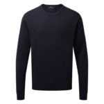 Premier Crew Neck Cotton Rich Knitted Sweater - Navy Blue
