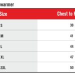 Result Core Bodywarmer Size Guide