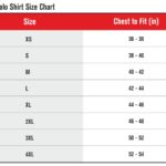 Uneek Polo Shirt Size Chart