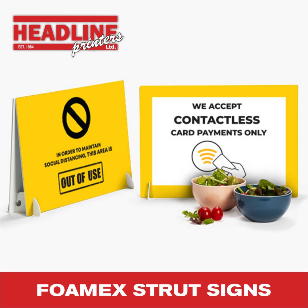 FOAMEX STRUT SIGNS