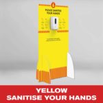 YELLOW SANITISE YOUR HANDS