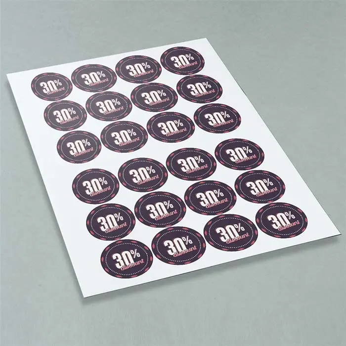 Custom printed 64 x 64mm Circle Gloss Vinyl Sticker (kiss cut stickers)
