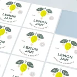 Lemon Marmalade sticky Jar Labels