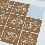 Personalised Christmas labels and stickers (Kiss cut) - Sheet