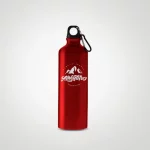 Aluminium Bottle with Carabiner - Red