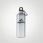 Aluminium Bottle with Carabiner - Silver